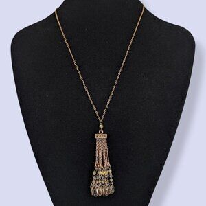V. Dangling Bead Pendant Necklace